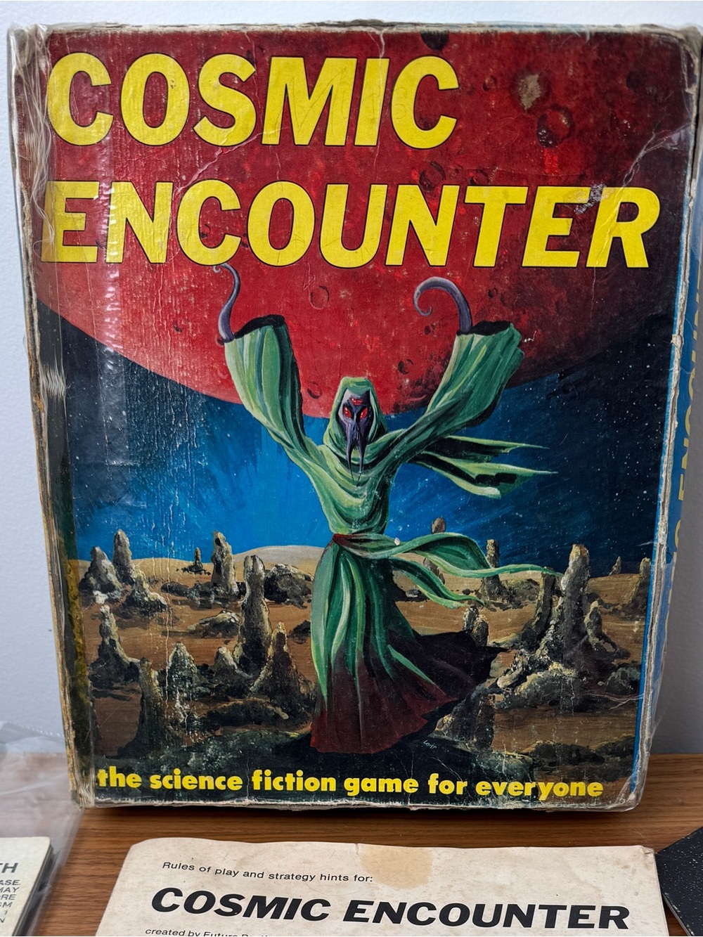 Vintage 1978 edition of Cosmic Encounter + Expansions 1,2,3